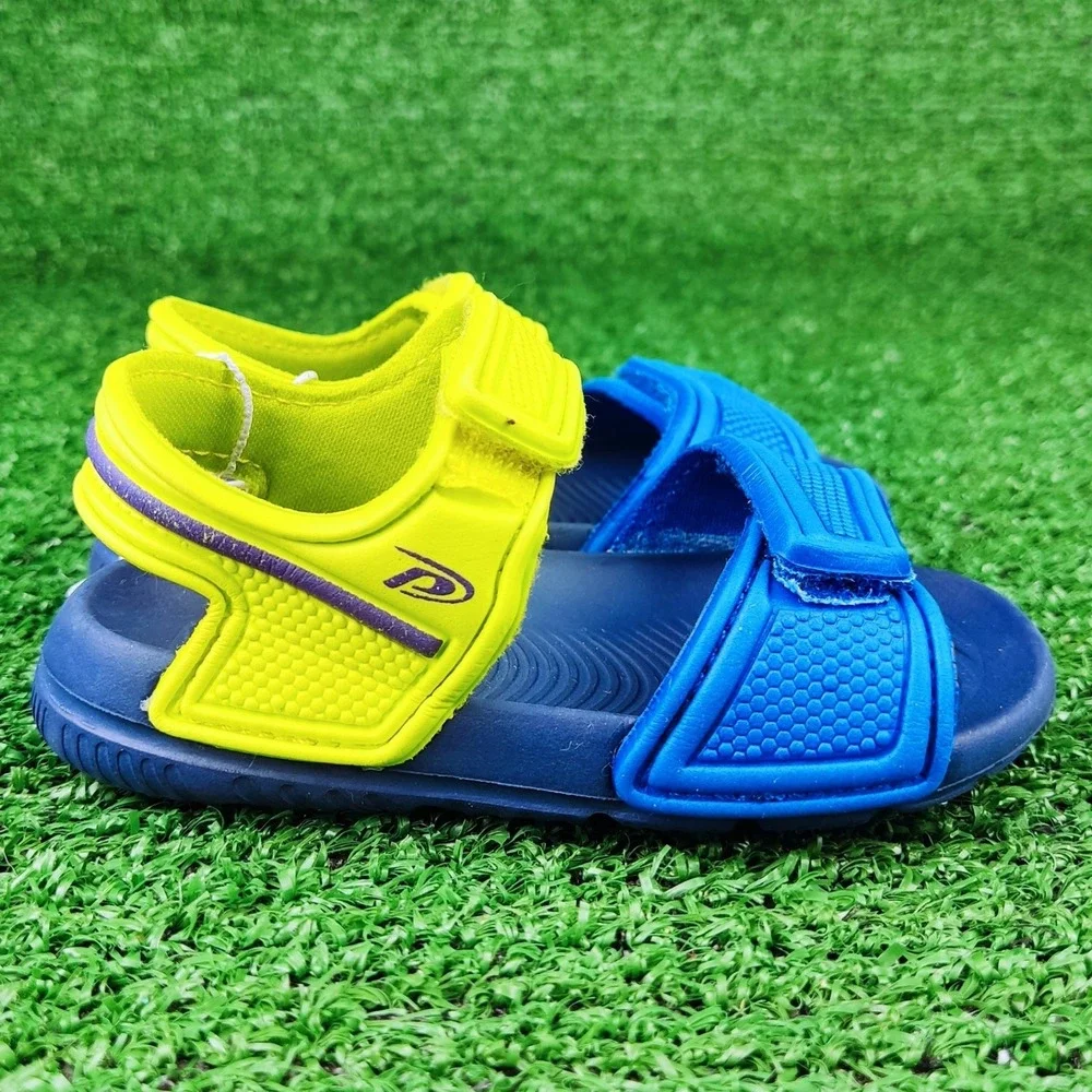 Midwood Brands LLC Sandals Kids 5 Blue Yellow Adjustable Strap Water Shoes